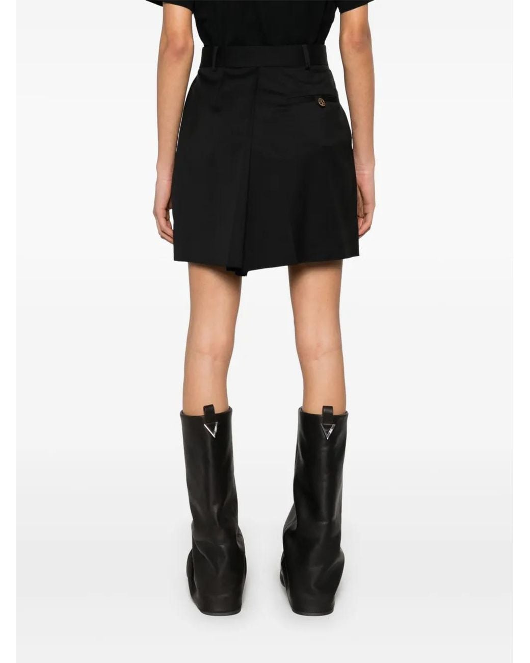 Moschino Black Virgin Wool Shorts