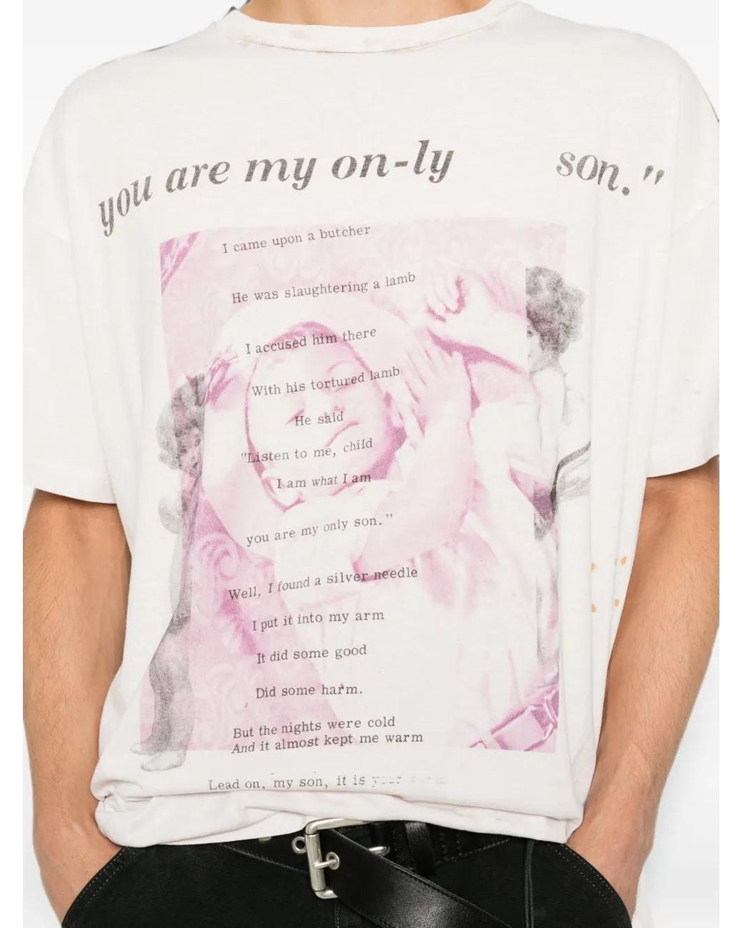 Enfants Riches Deprimes Pink T-Shirt En Coton À Imprimé Graphique for men
