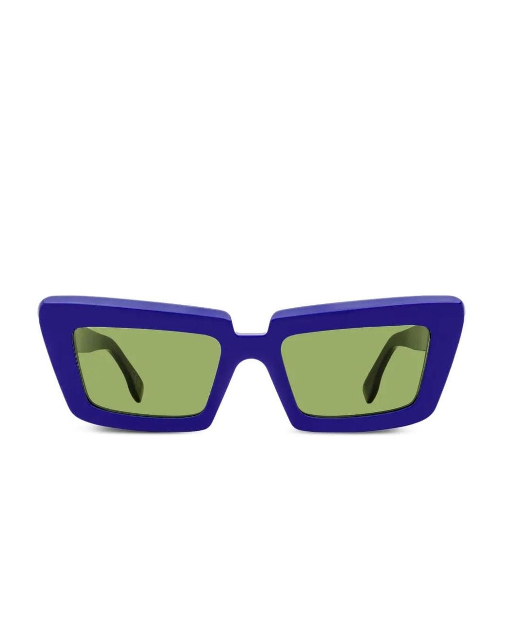Retrosuperfuture Blue Coccodrillo Pointed-Edge Sunglasses