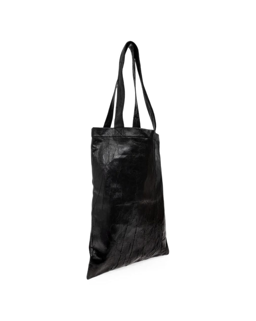 Rick Owens Black Coated Tote Bag