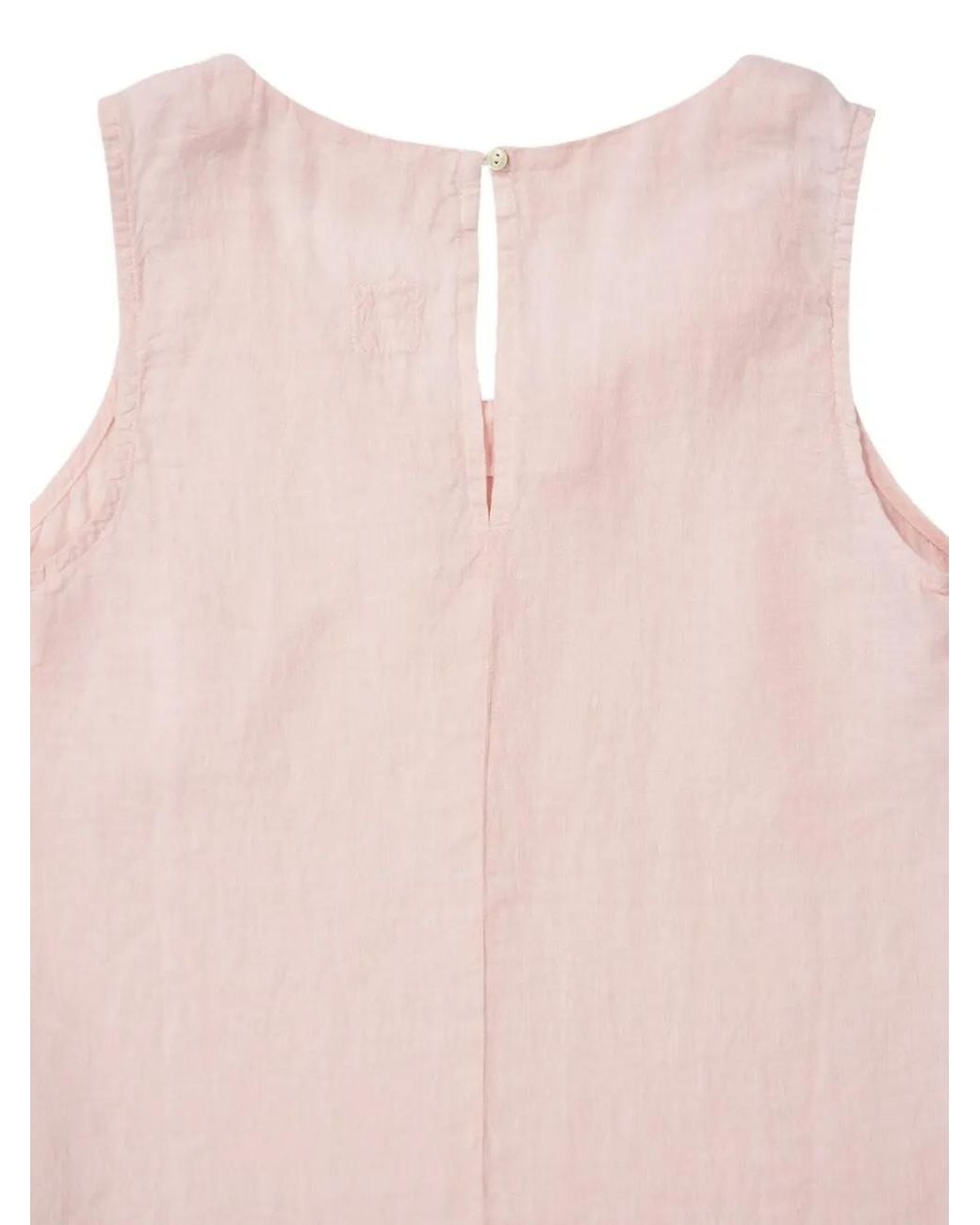 120% Lino Pink Sleeveless Linen Top