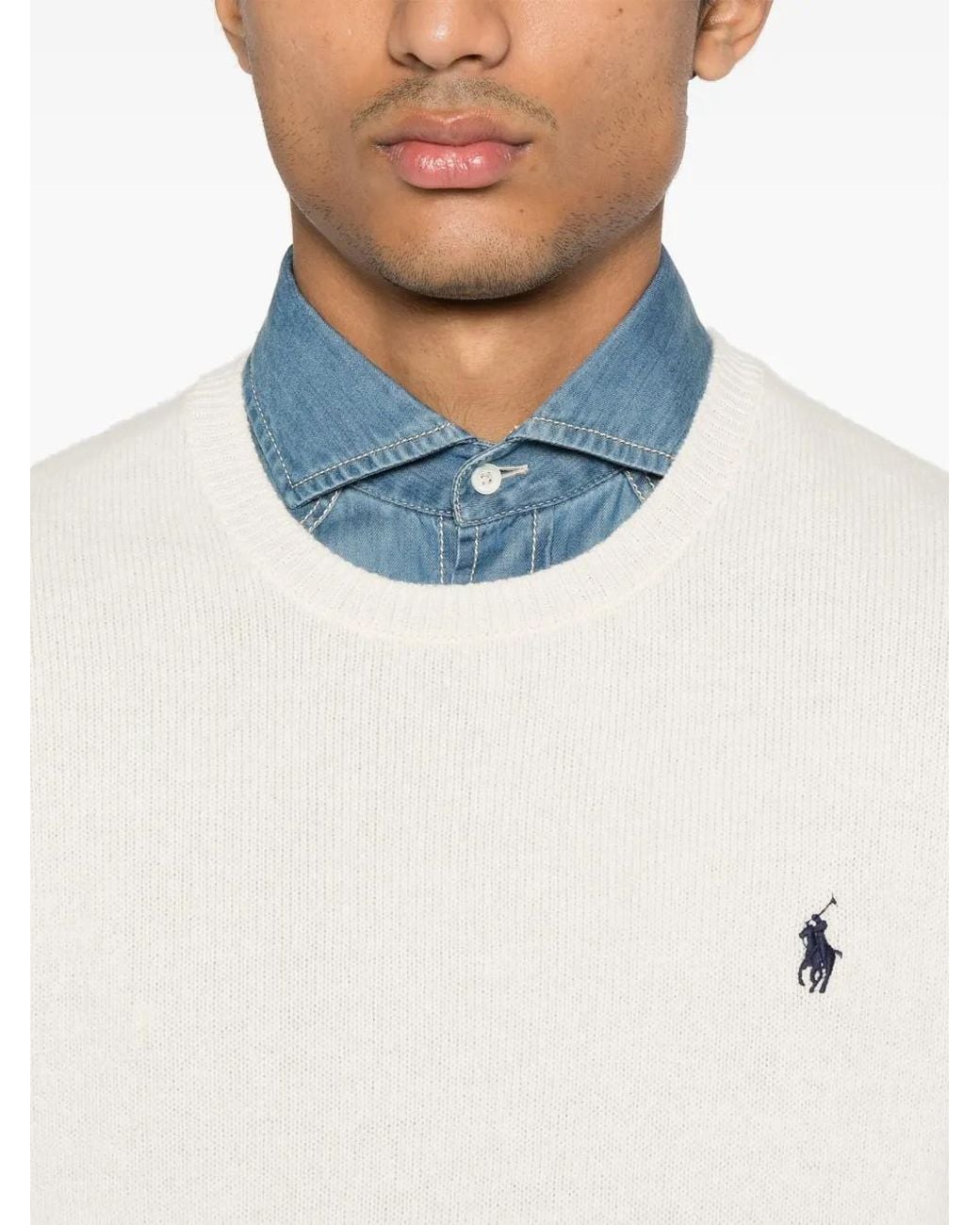 Polo Ralph Lauren Natural Polo Pony-Embroidered Sweater for men