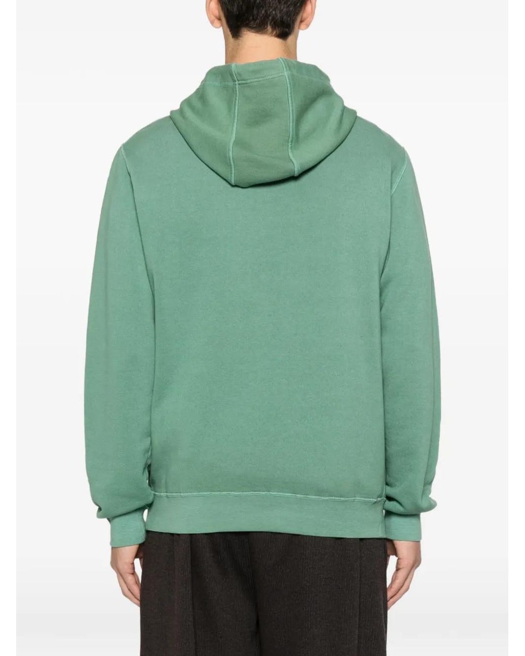 FILIPPO DE LAURENTIIS Green Drawstring-Fastening Cotton Hoodie for men
