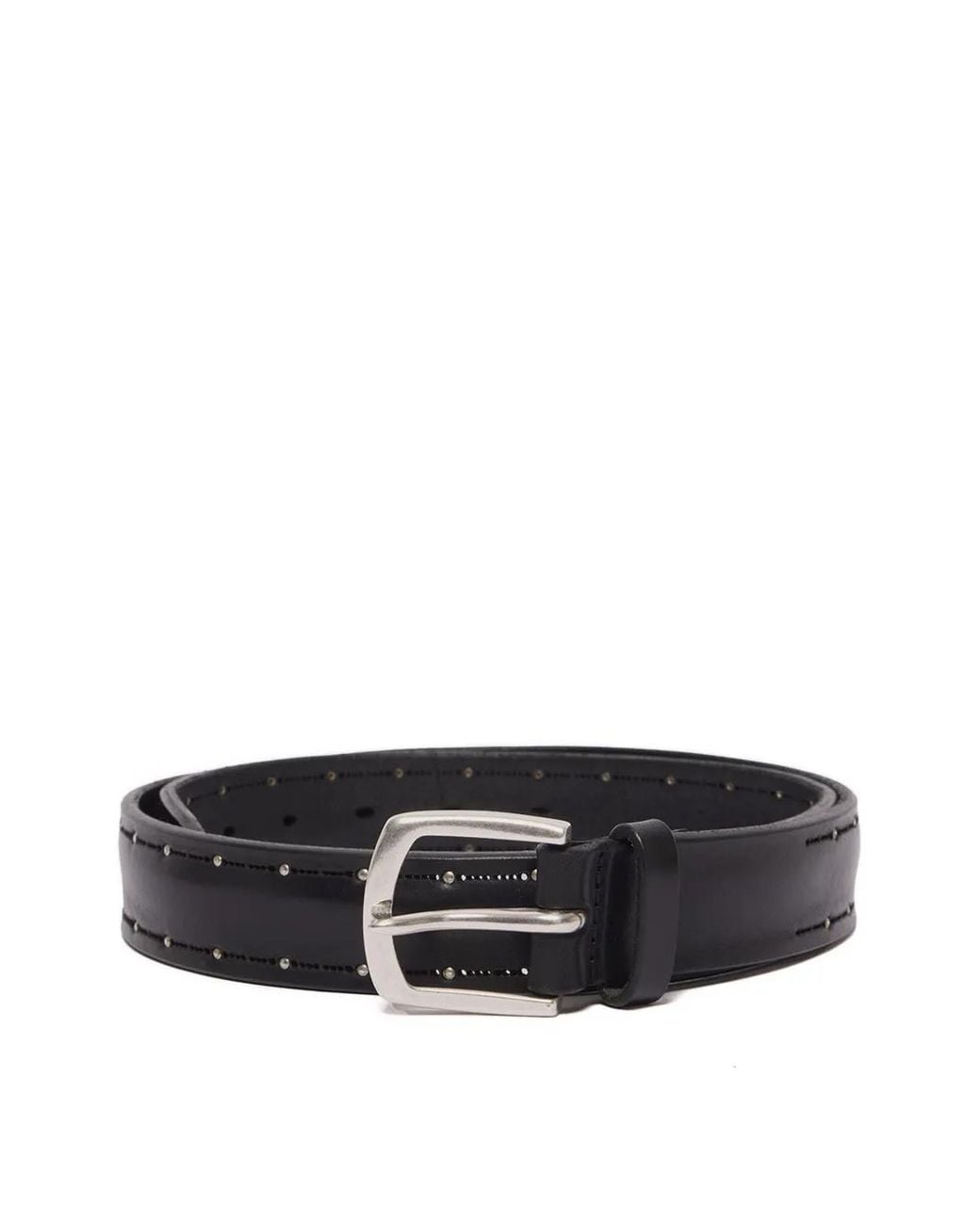 Orciani Black Studded Belt for men