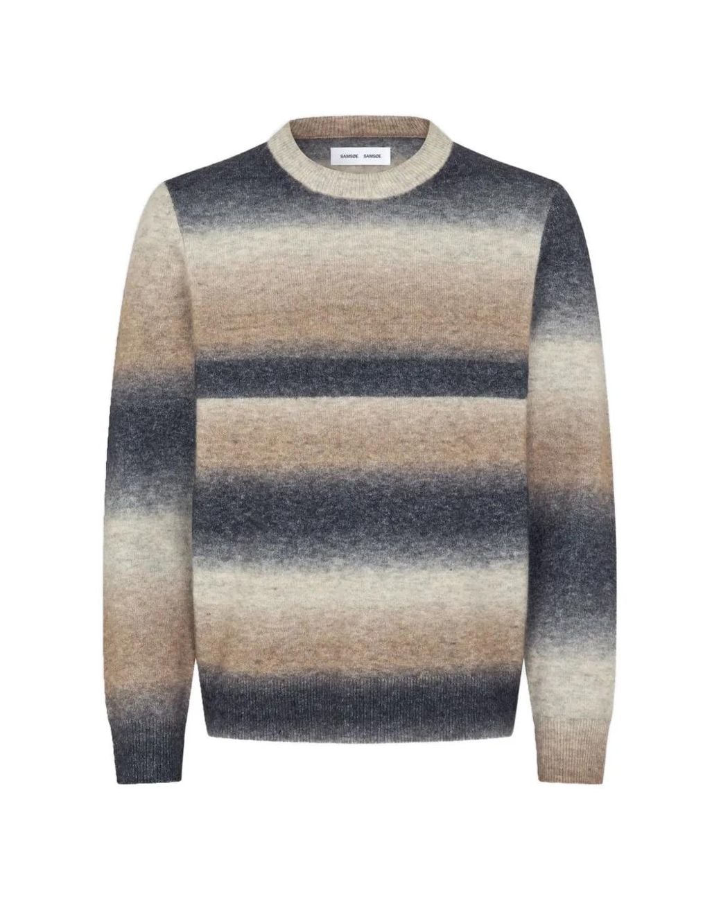 Samsøe & Samsøe Aiden Pullover Mit Streifen in Gray für Herren