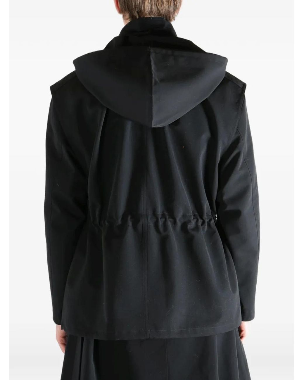 Auralee Black Wool Max Canvas Gilet for men