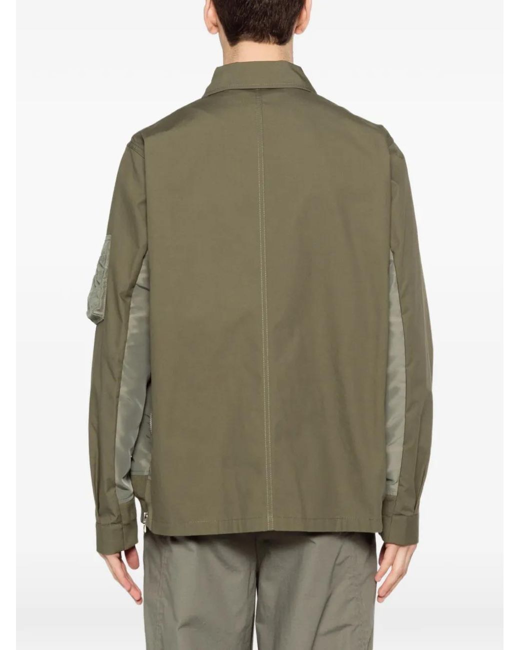 Sacai Green Pocket Panelling Jacket for men