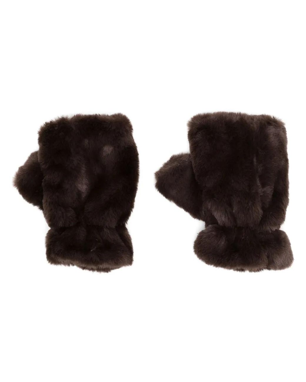 Apparis Black Ariel Faux-Fur Gloves