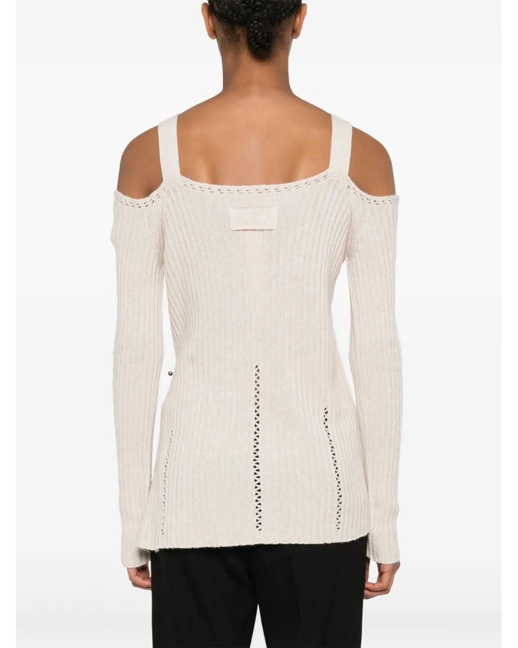 Twinset Natural Brooch-Detail Top