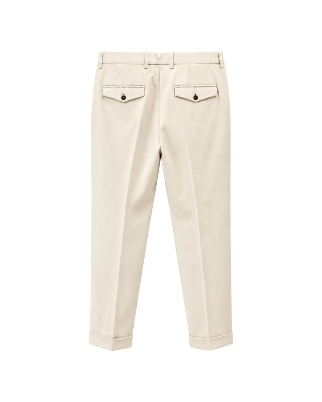 Devore Natural Incipit Pleated Trousers for men