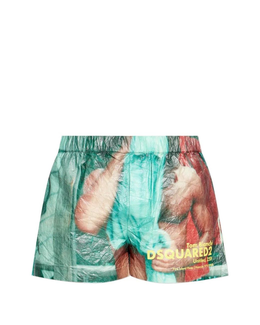 DSquared² Green X Tom Bianchi Graphic-Print Swim Shorts for men