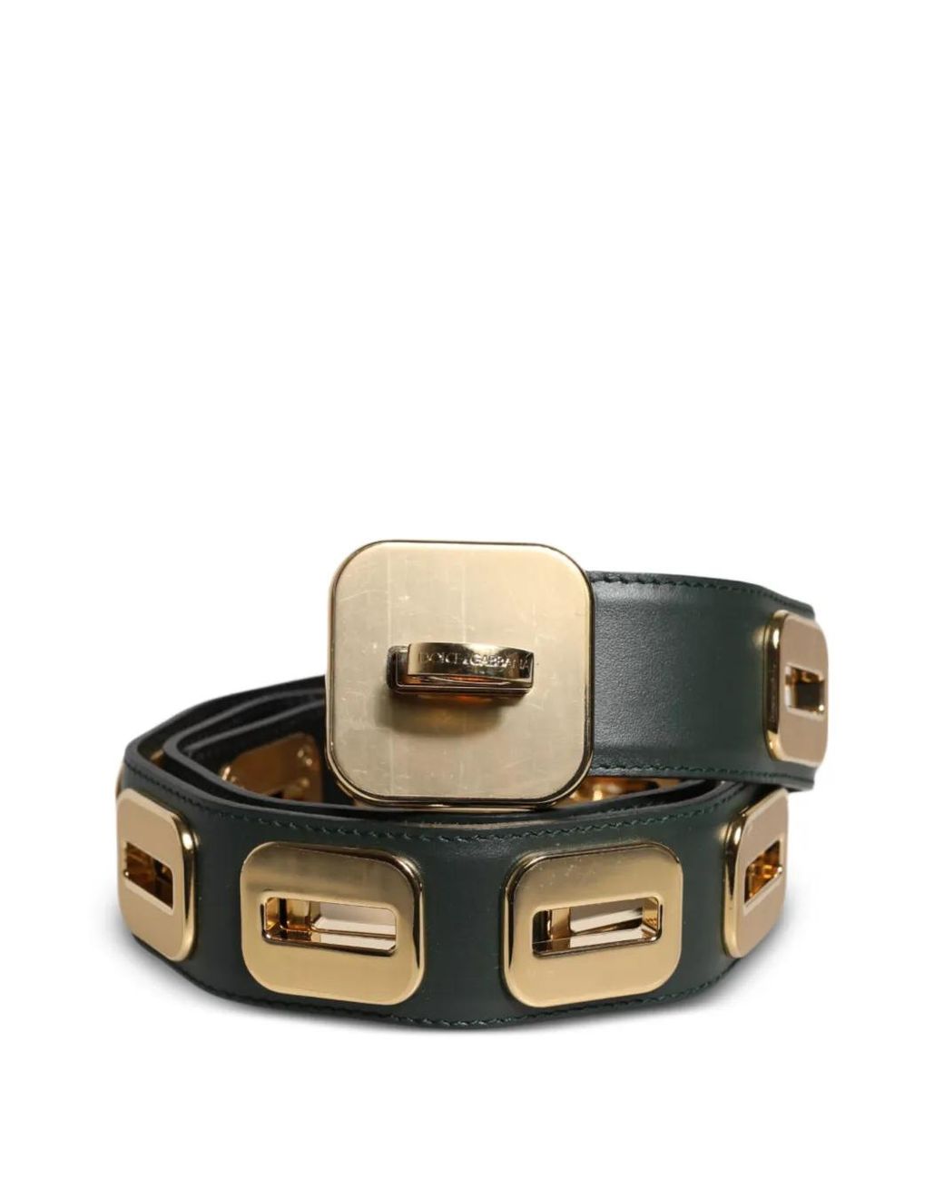Dolce & Gabbana Black Cut-Out Leather Belt