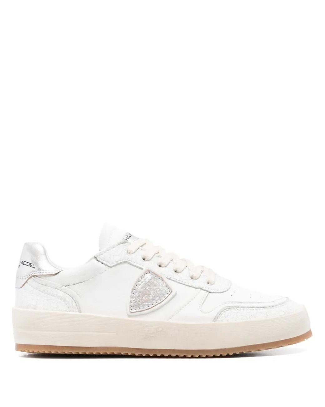 Philippe Model White Leather And Rubber Sneakers
