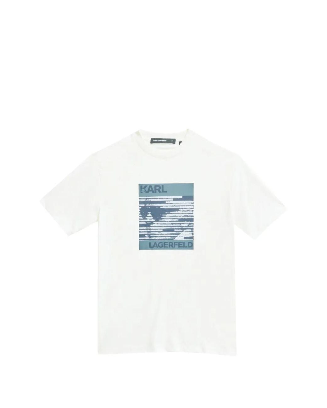 Karl Lagerfeld Blue Karl Pixel T-Shirt for men