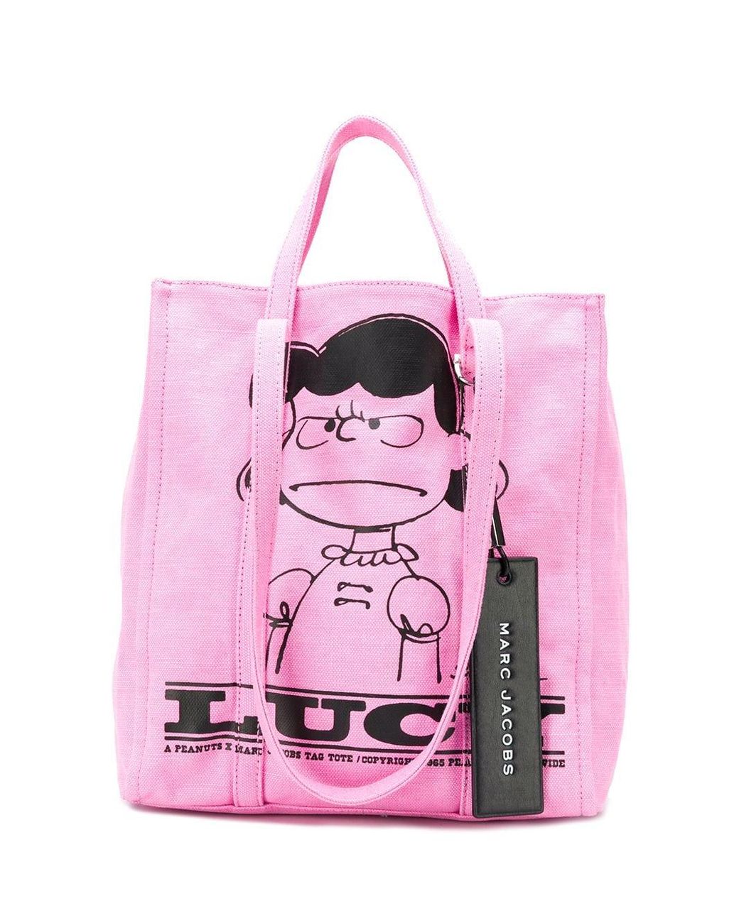 Marc Jacobs X Peanuts Lucy The Tag Tote in Pink | Lyst