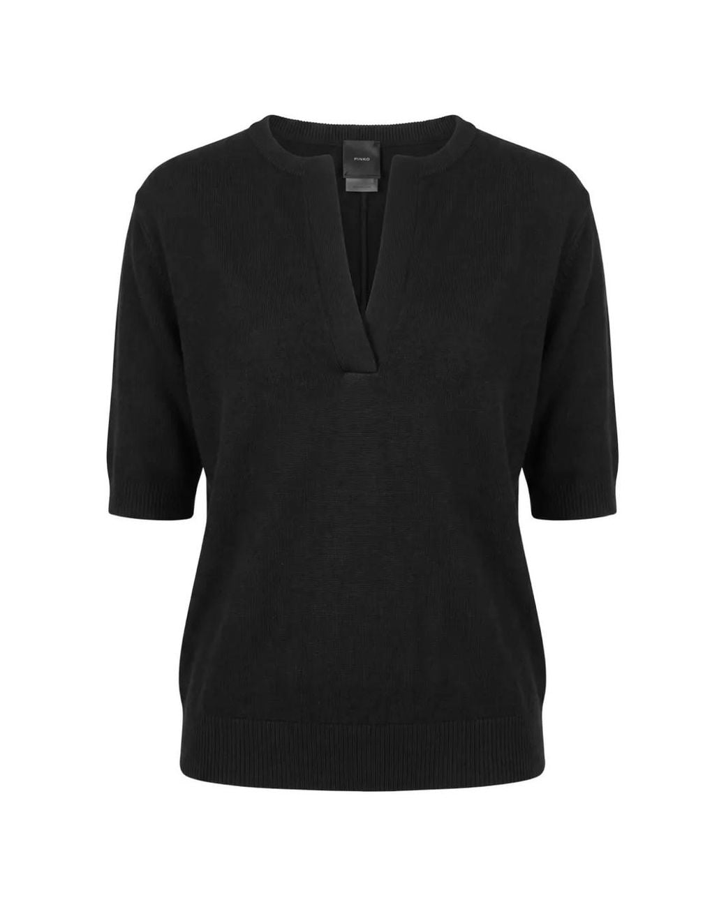 Pinko Black Pull En Laine À Manches Courtes