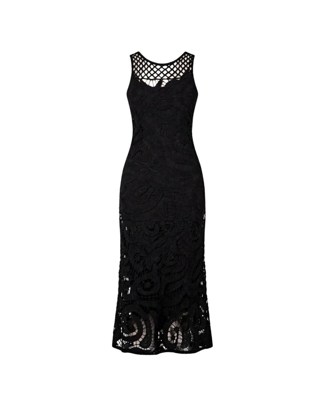 Pinko Black Sleeveless Midi Dress