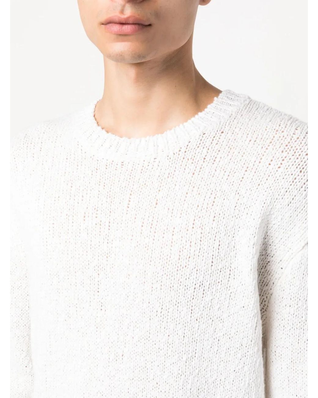 A.P.C. Strickpullover Mit Rundhalsausschnitt in White für Herren