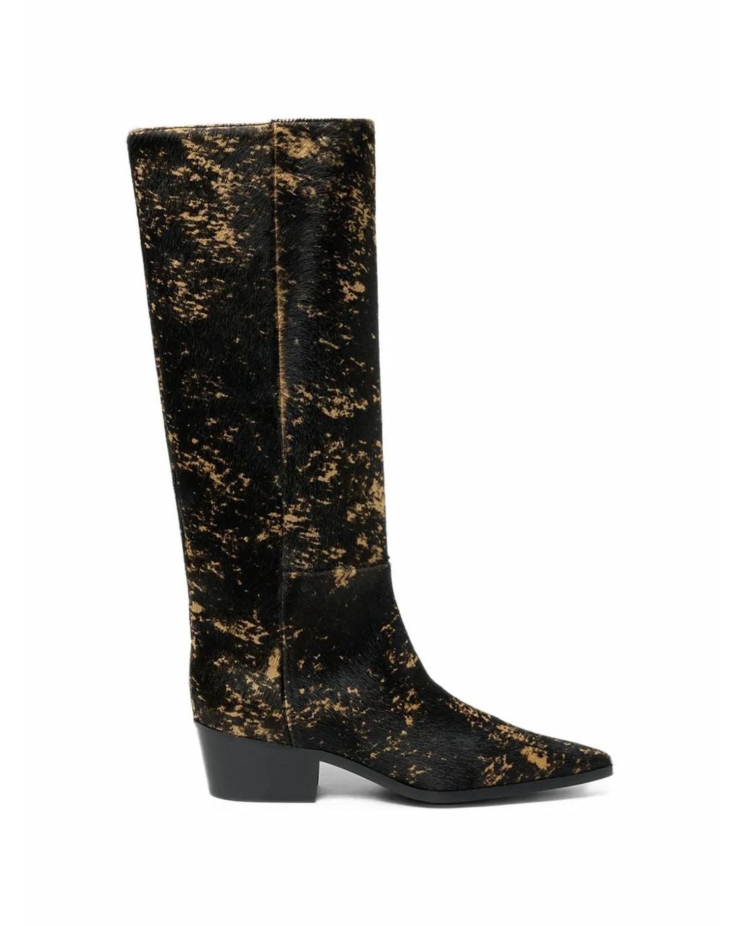 Scarosso Black Ambrosia Pony-Effect Boots
