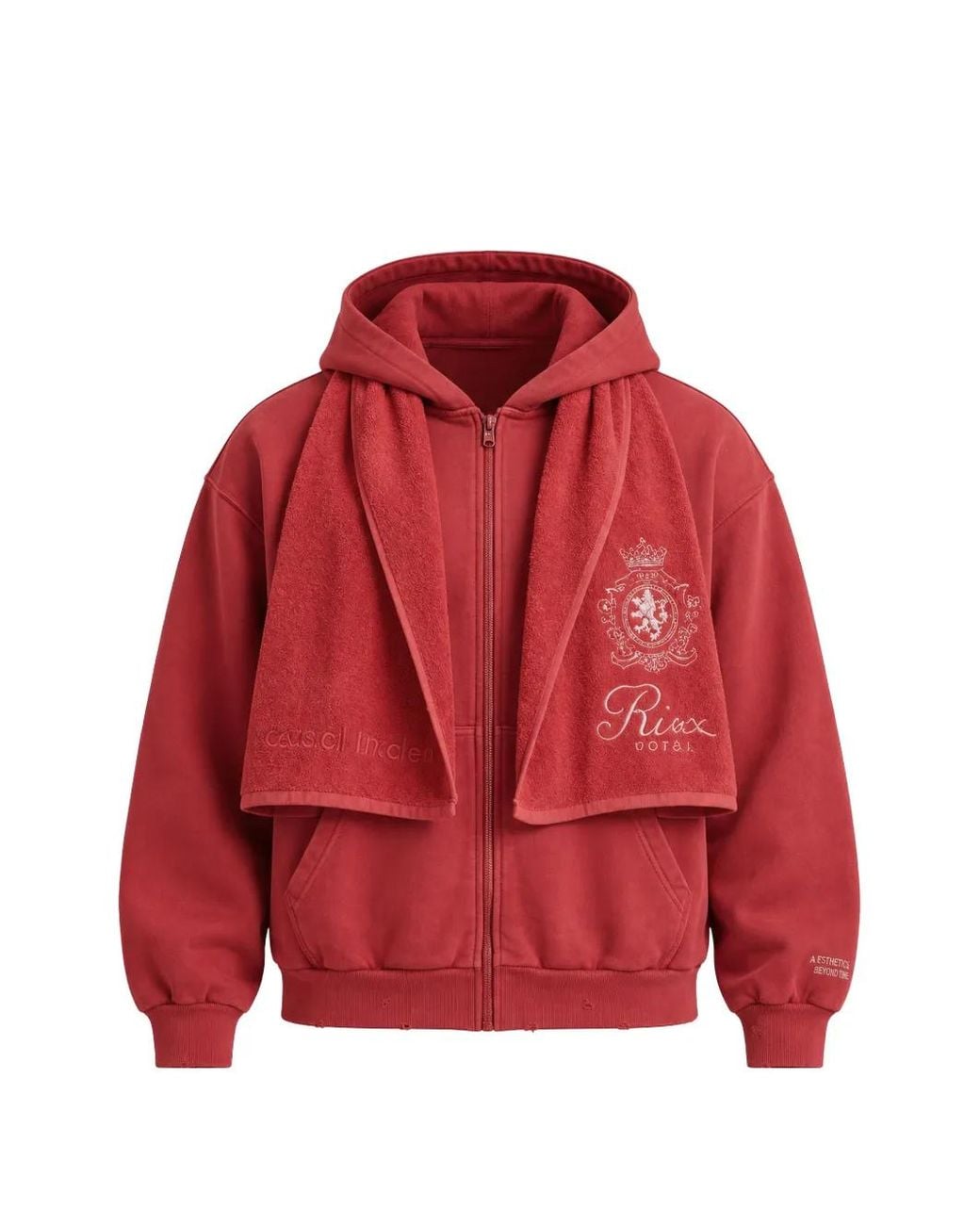Protocol Index Terry-Cloth Logo-Embroidered Hoodie for men