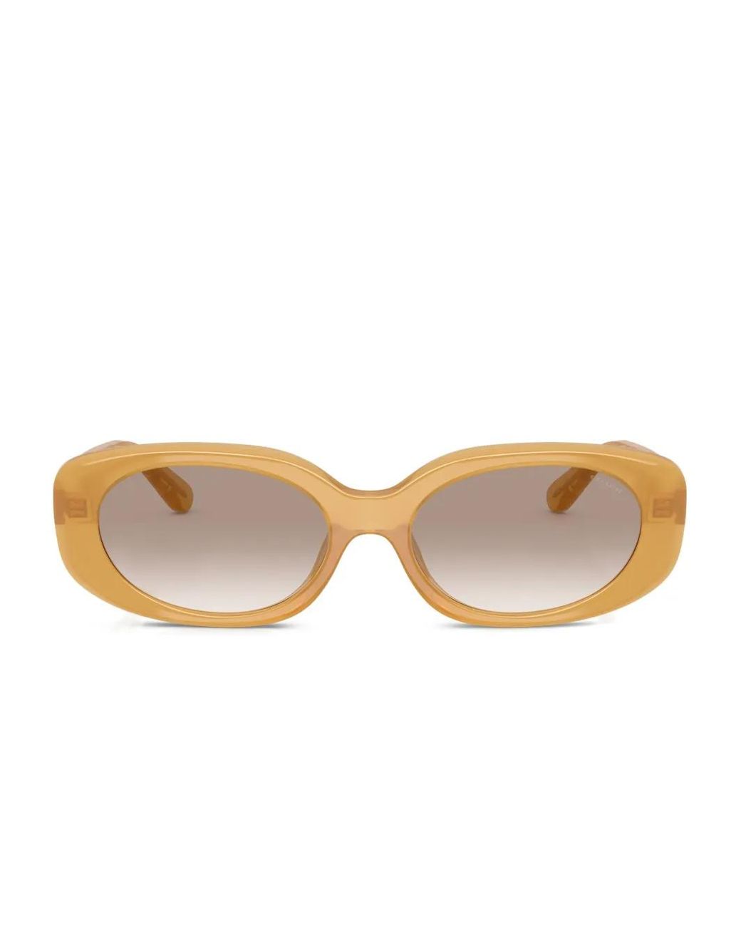 COACH Natural Oval-Frame Logo Sunglasses
