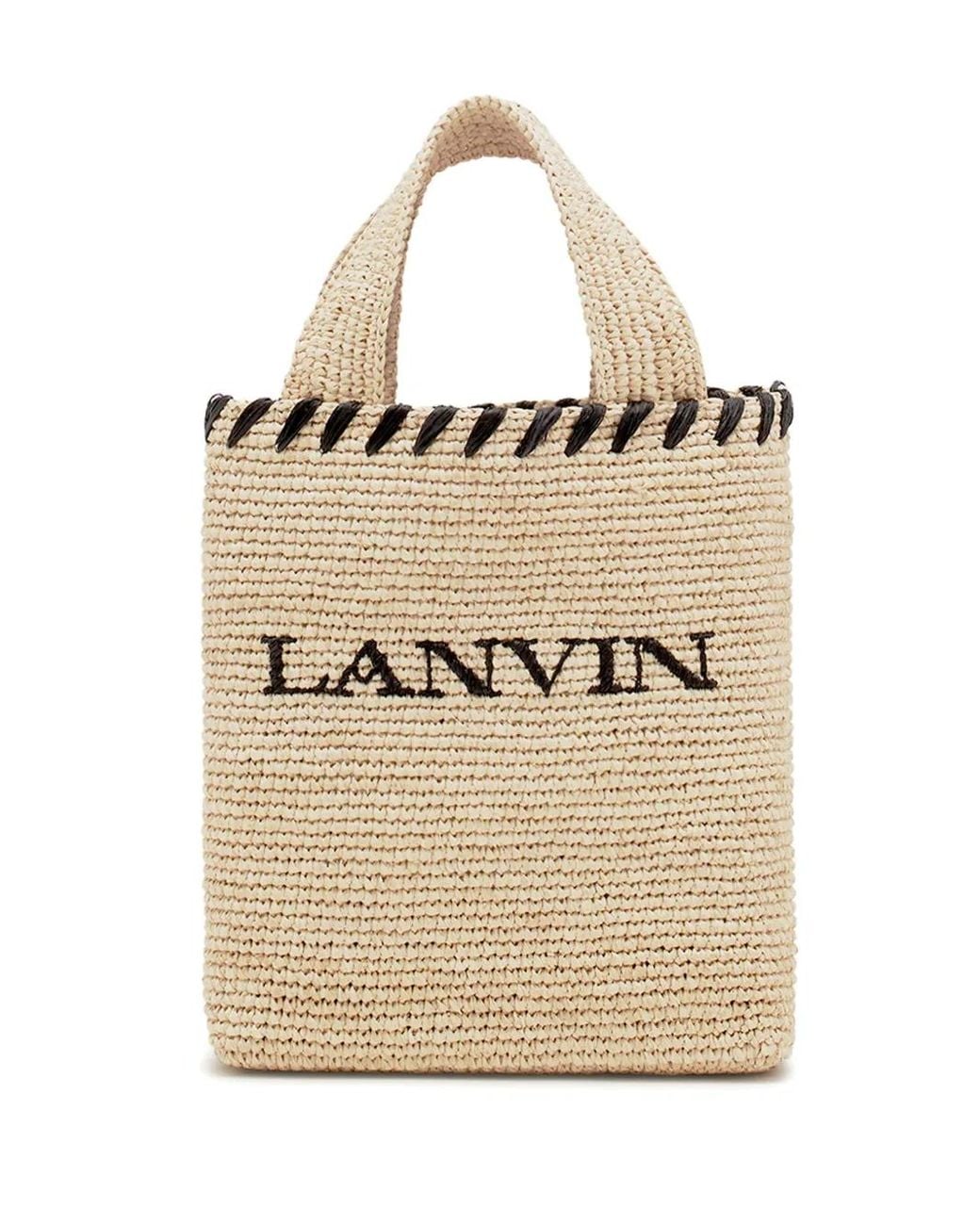 Borsa Tote Con Logo di Lanvin in Natural