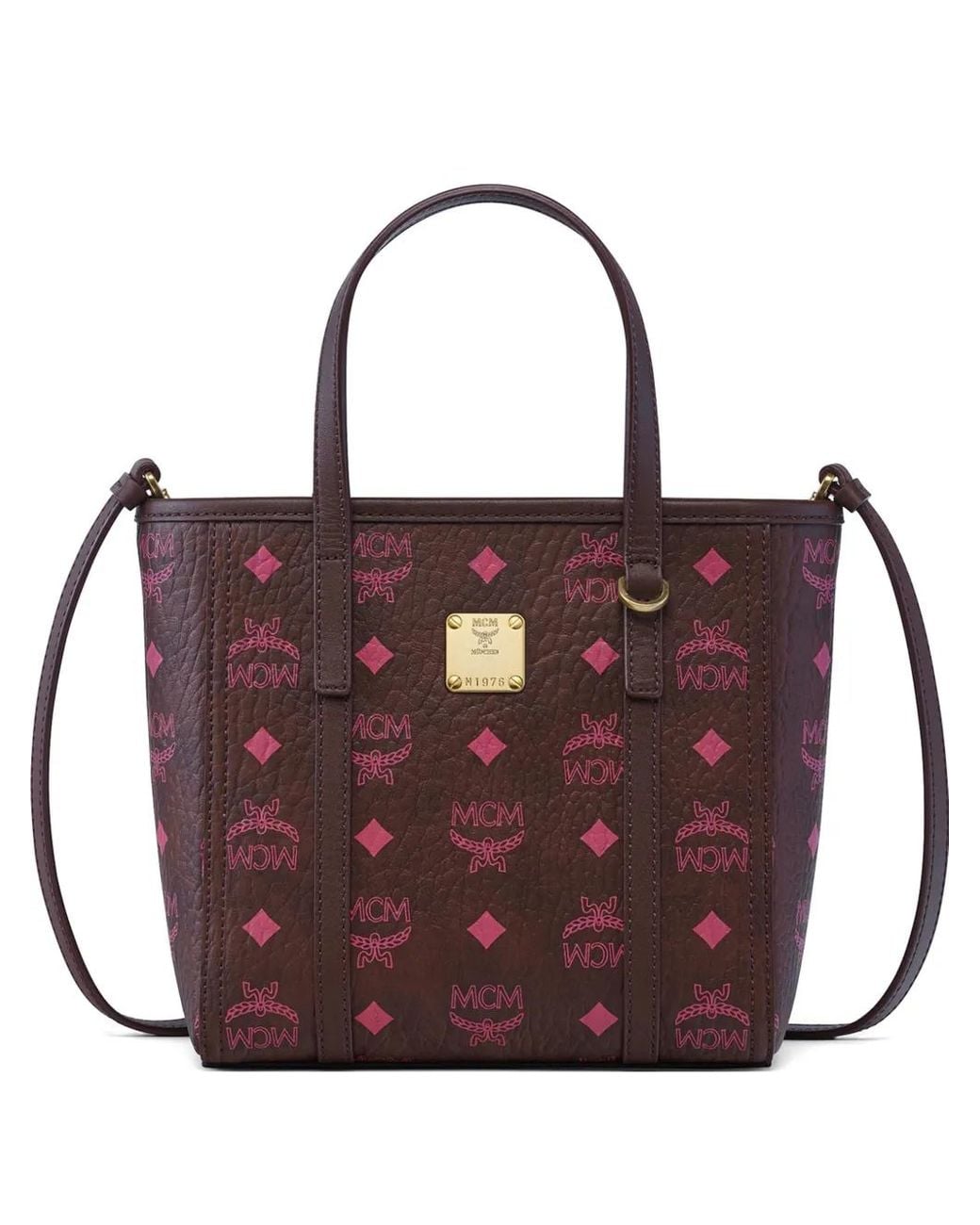 MCM Purple Toni Monogram-Print Mini Bag