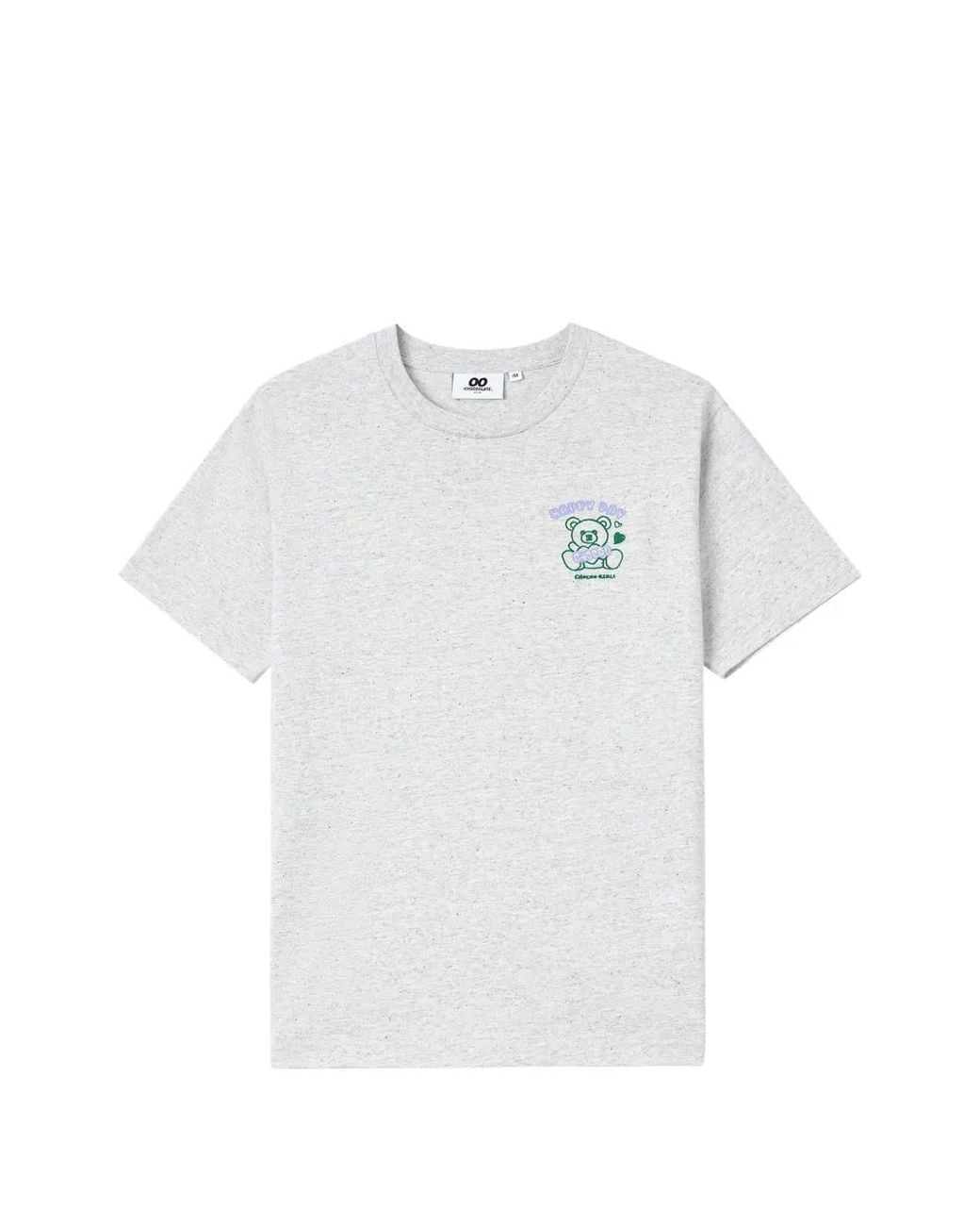 Chocoolate White Bear-Print Cotton T-Shirt