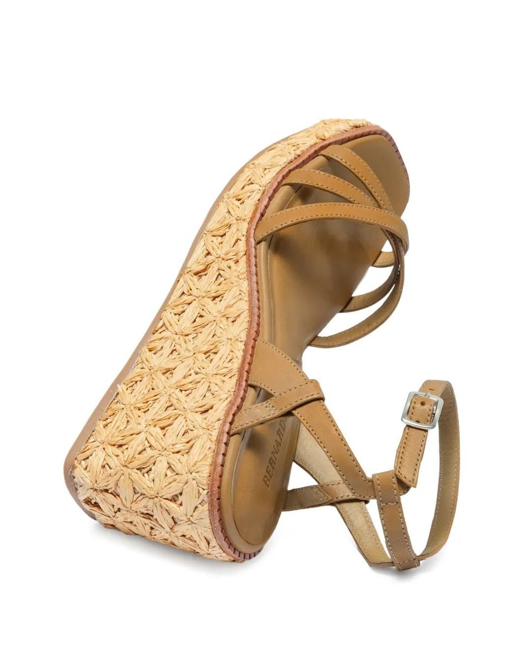 Bernardo Cairo Criss-Cross Wedge Espadrilles in Natural | Lyst UK