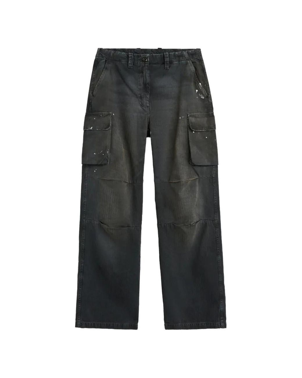 Our Legacy Gray Peak Cargo Herringbone Trousers