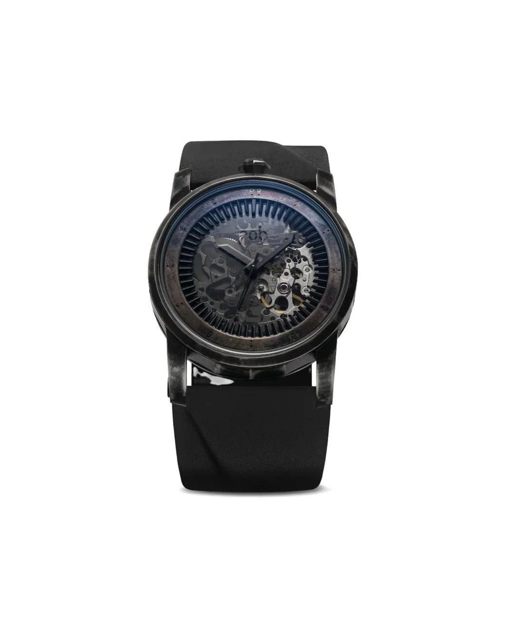 Fob Paris Black R413 Torch Leather 41.3Mm for men