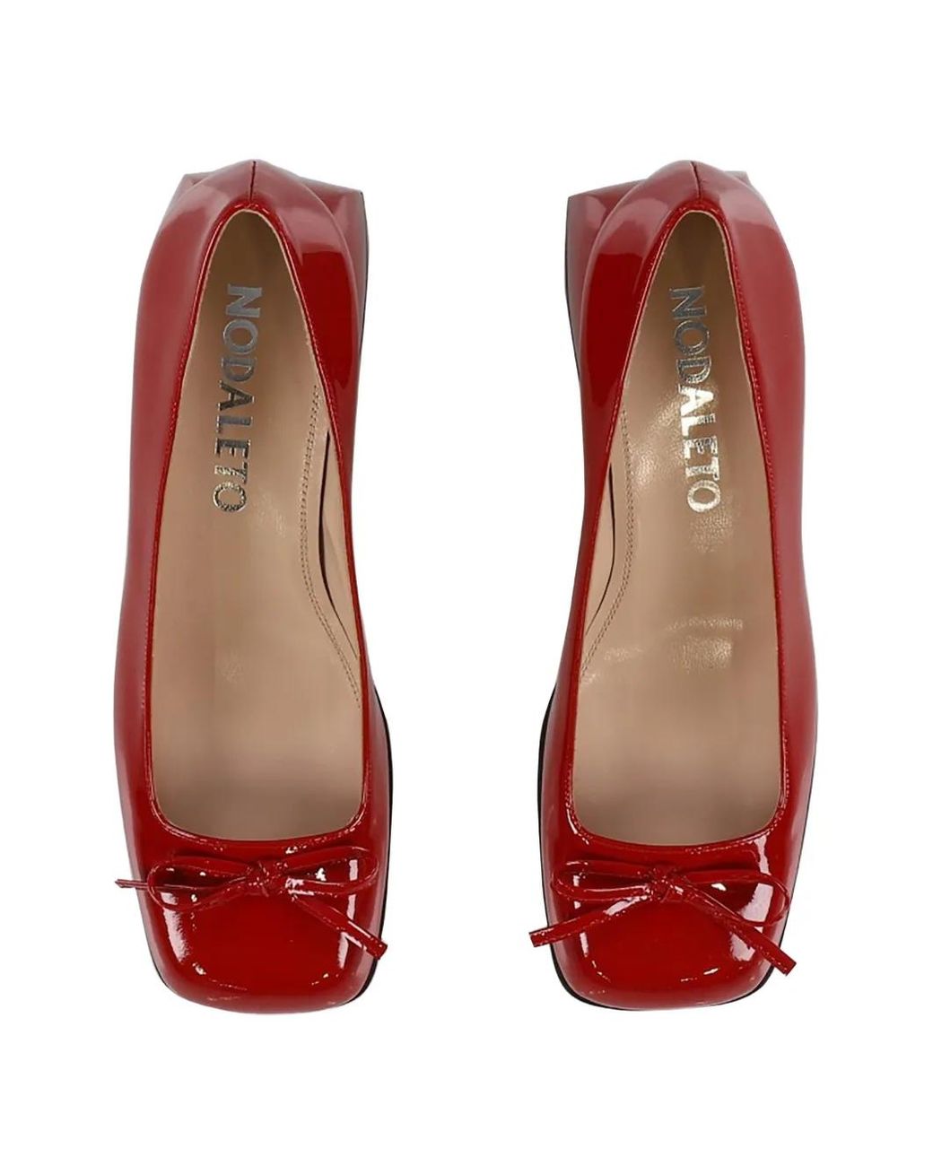 NODALETO Red Bulla Node Square-Toe Pumps
