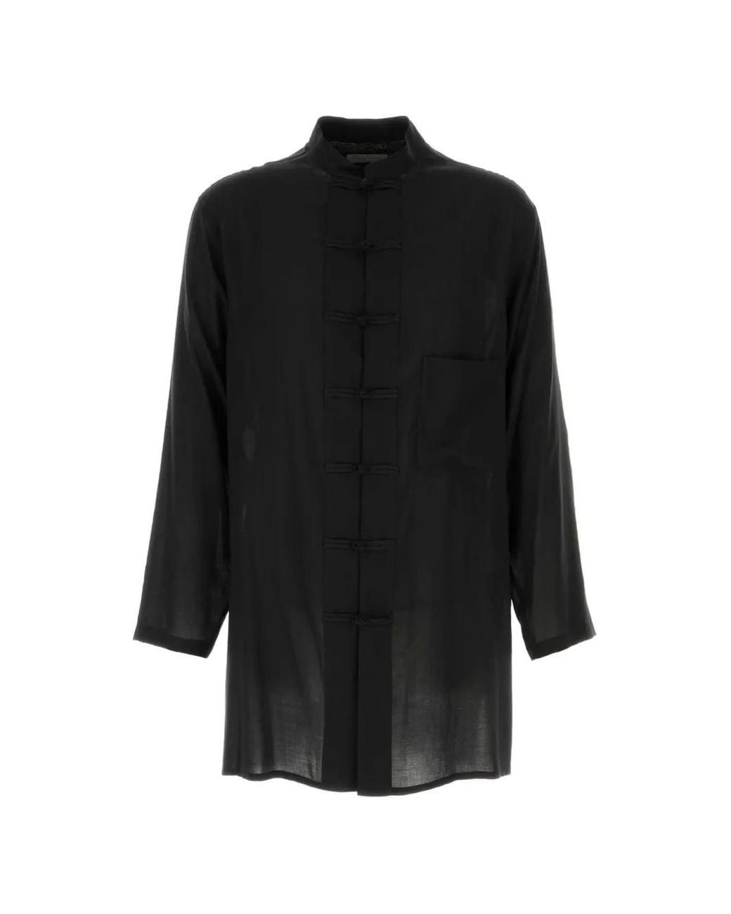 Yohji Yamamoto Pour Homme Long-Sleeve Chinese-Style Button