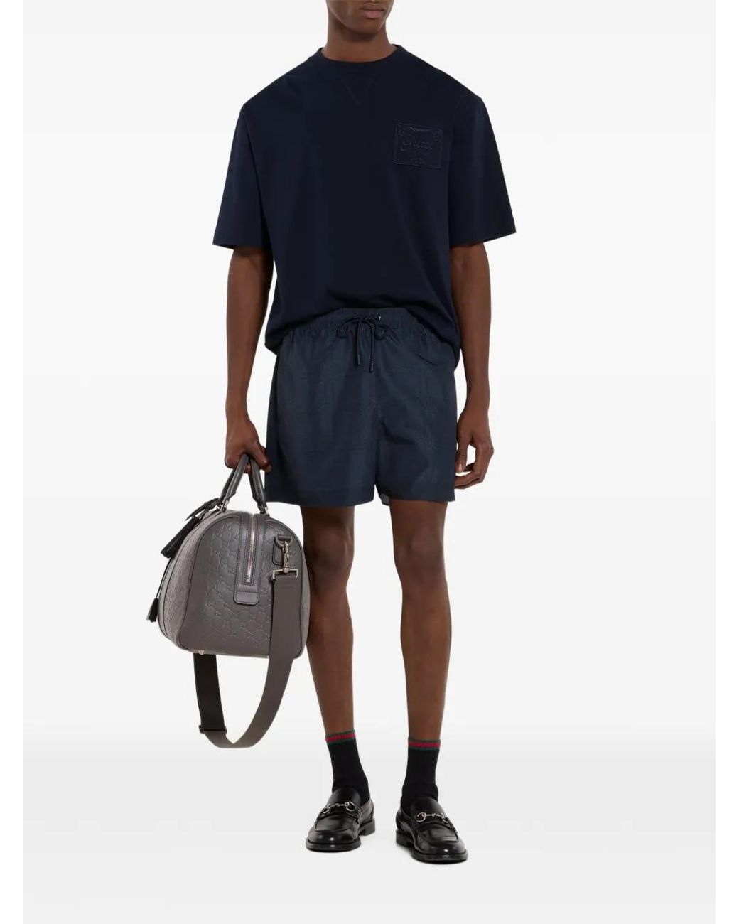 Gucci Blue Interlocking G Swim Shorts for men