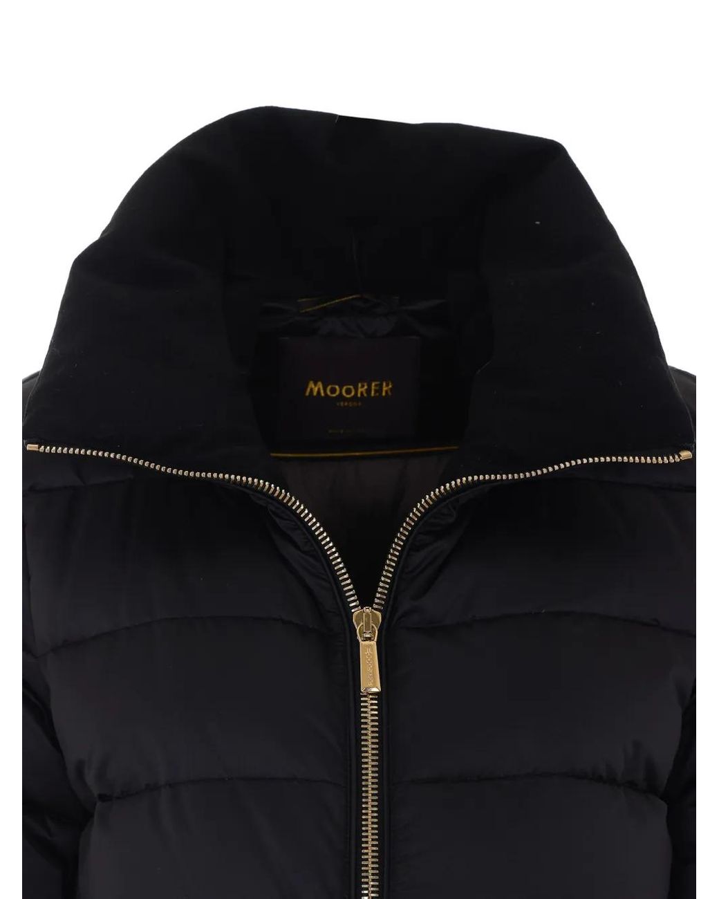 Moorer Blue Argentea Quilted High-Neck Jacket