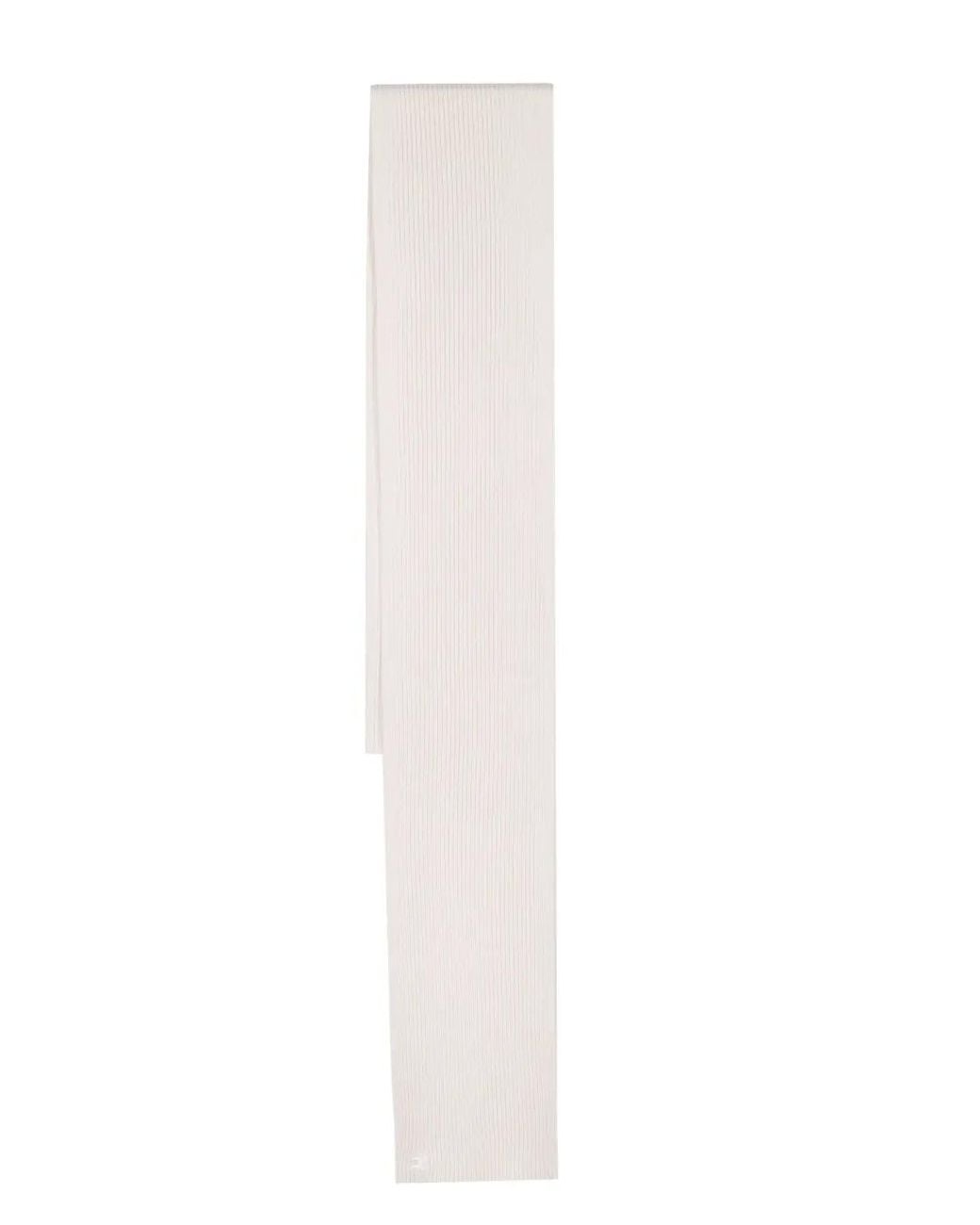Écharpe En Maille Nervurée À Patch Logo Courreges en coloris White