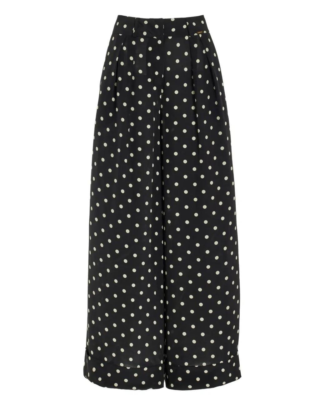 Franchise Black Mila Polka-Dot Trousers
