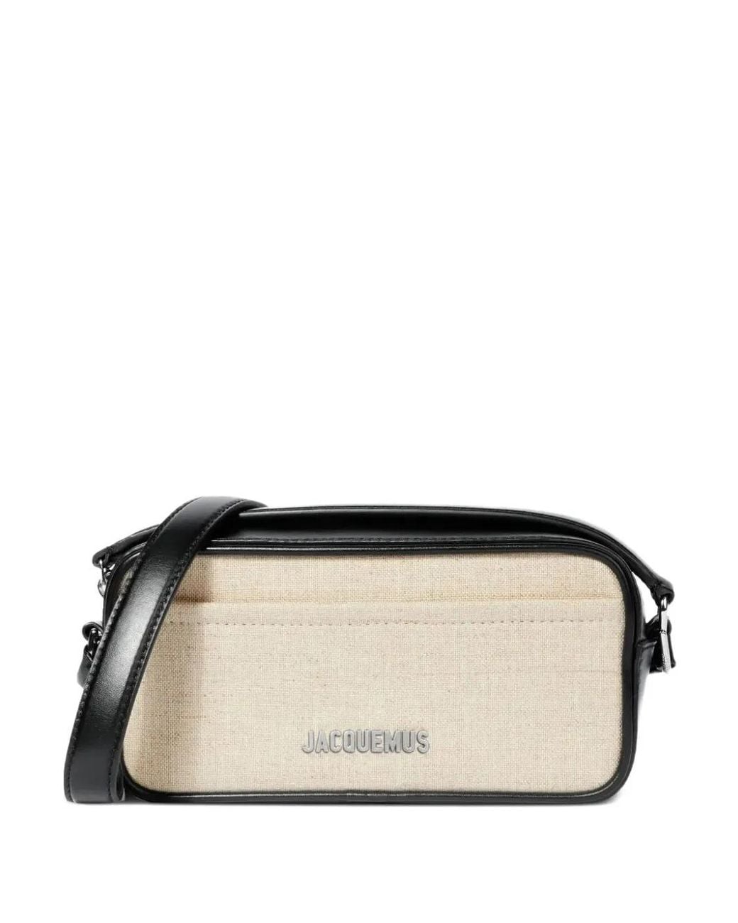 Jacquemus Black The Banetto Leather-Trimmed Cross Body Bag for men