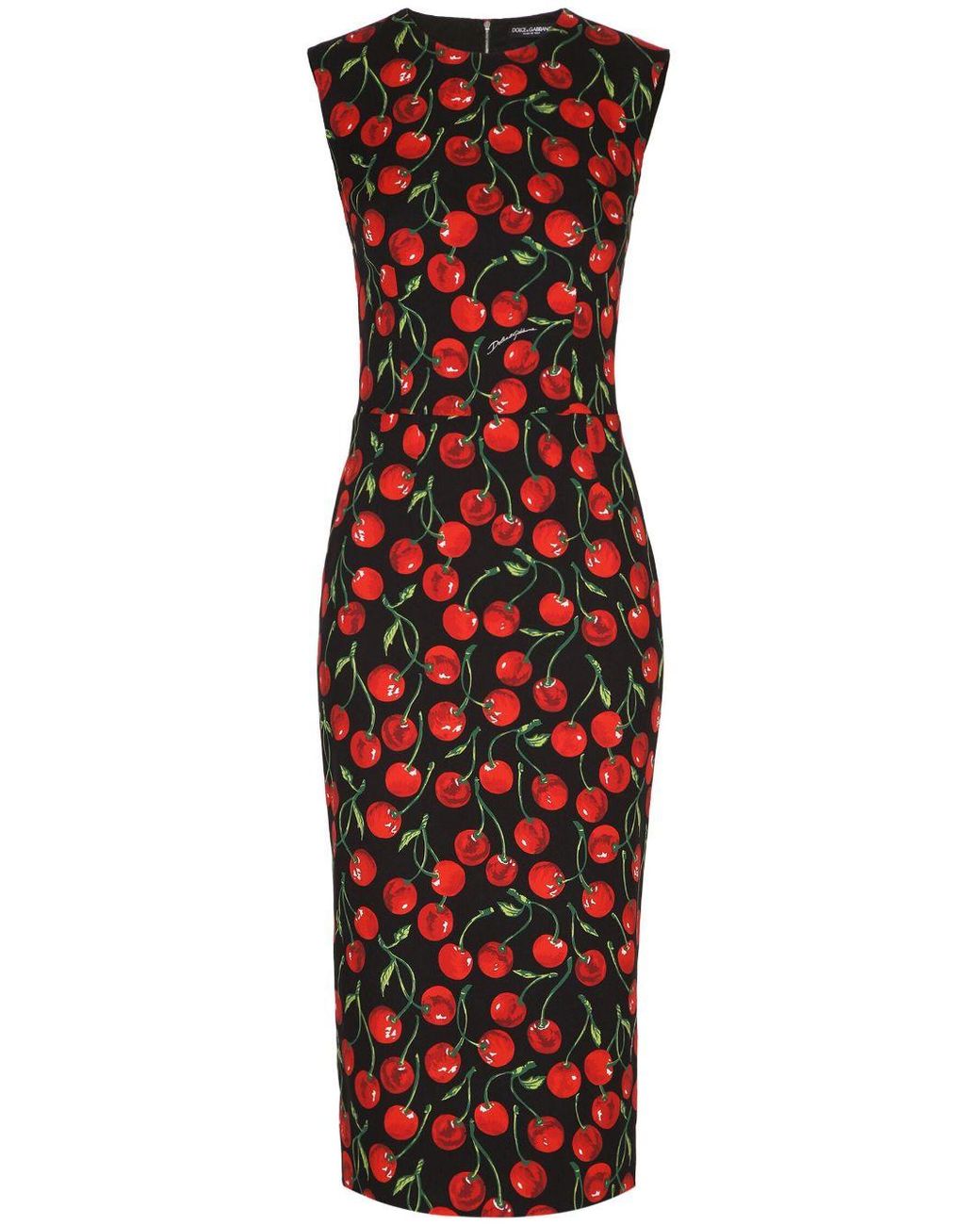 Dolce & Gabbana チェリープリント ドレス レッド | Lyst