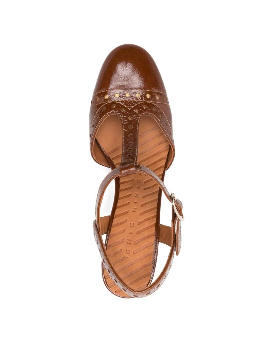 Chie Mihara Brown Mira T-Strap Pumps