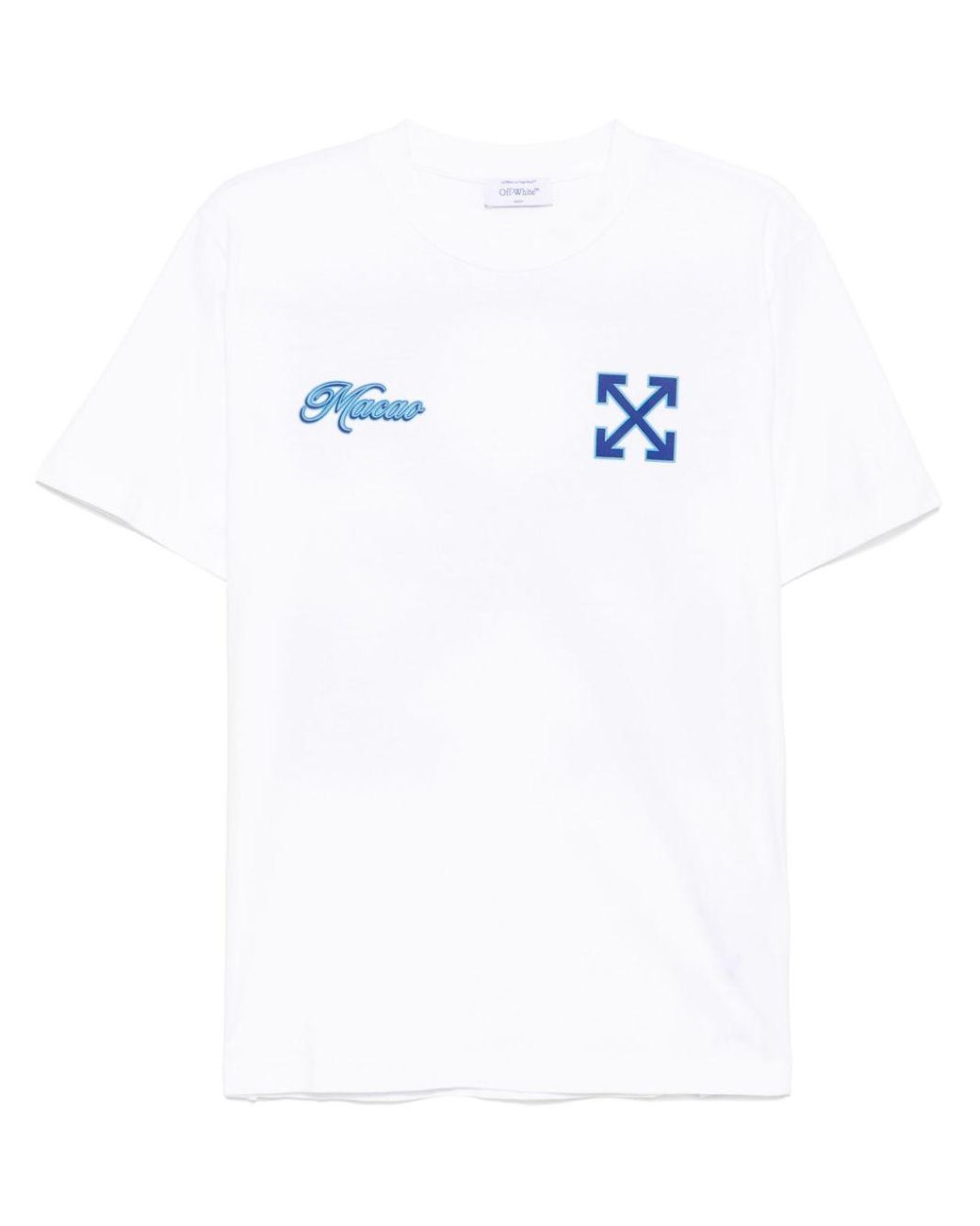 off white blue logo