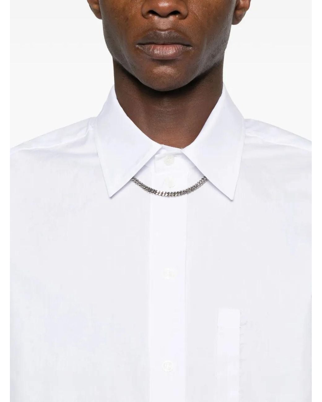 MEDEA White Deconstructed Pocket Shirt for men