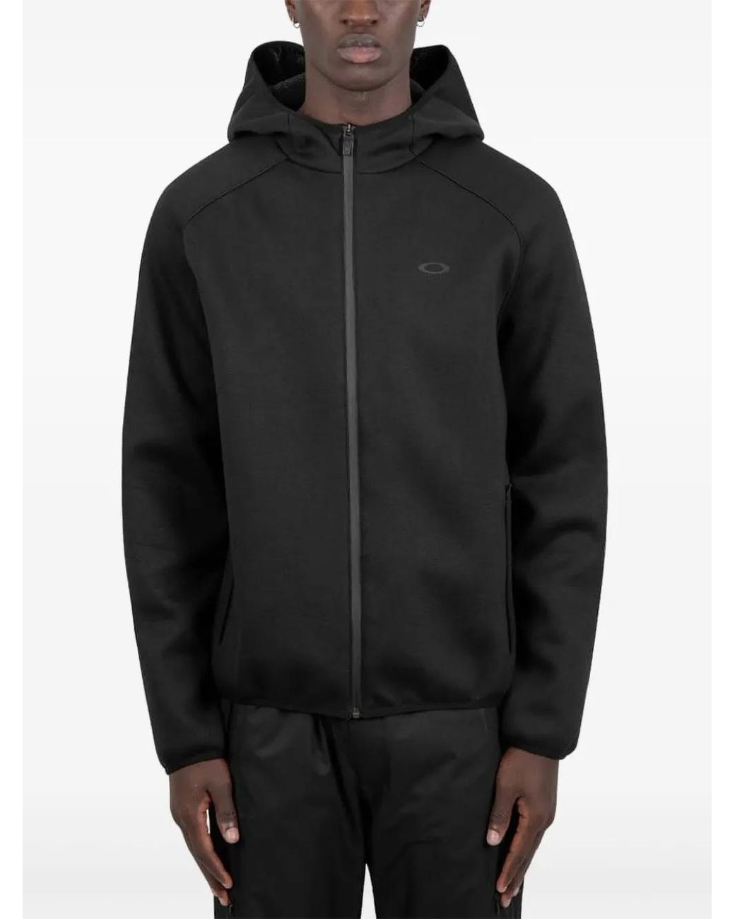 Oakley Black Zip-Front Hooded Jacket for men