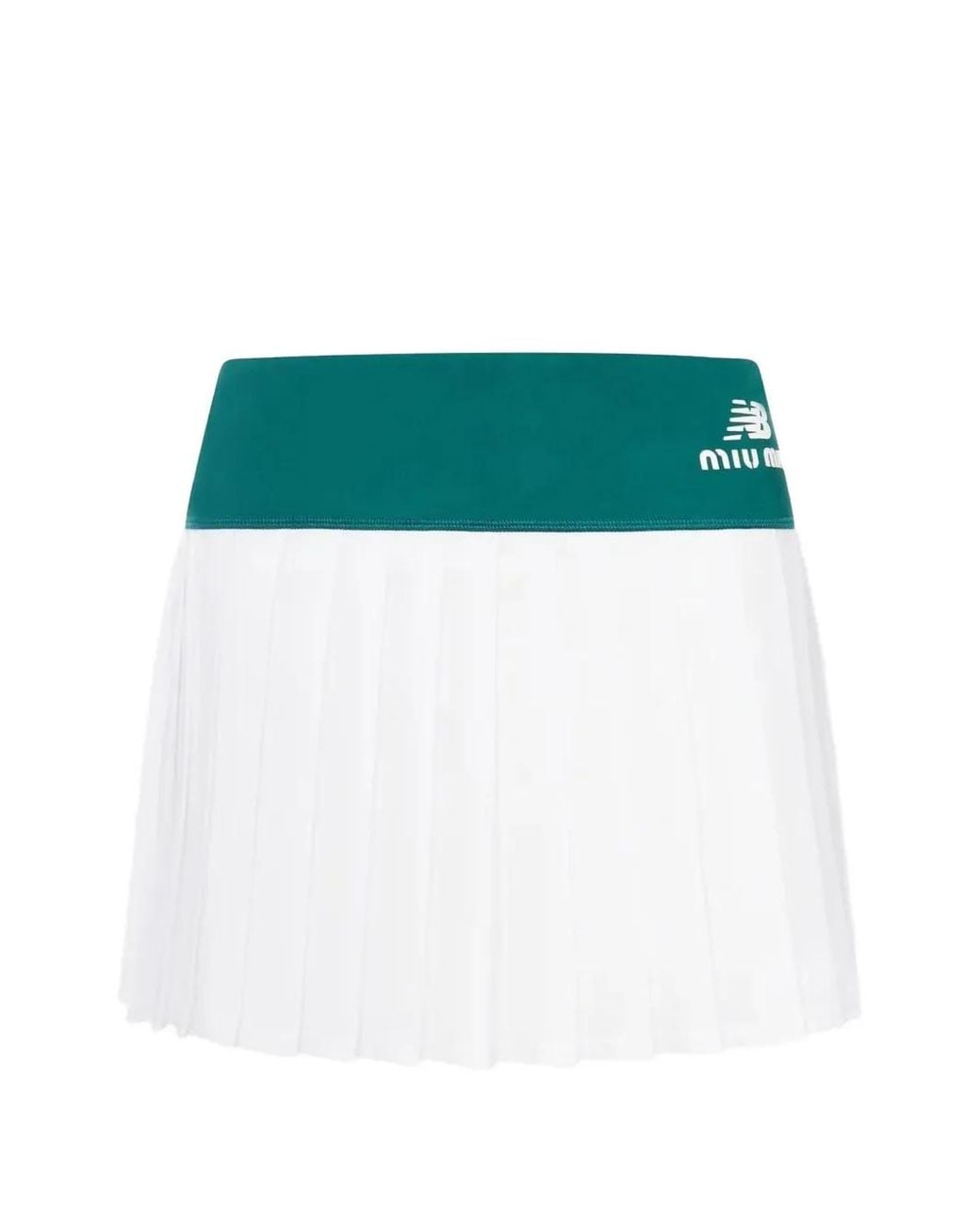 Miu Miu Green X New Balance Pleated Mini Skirt