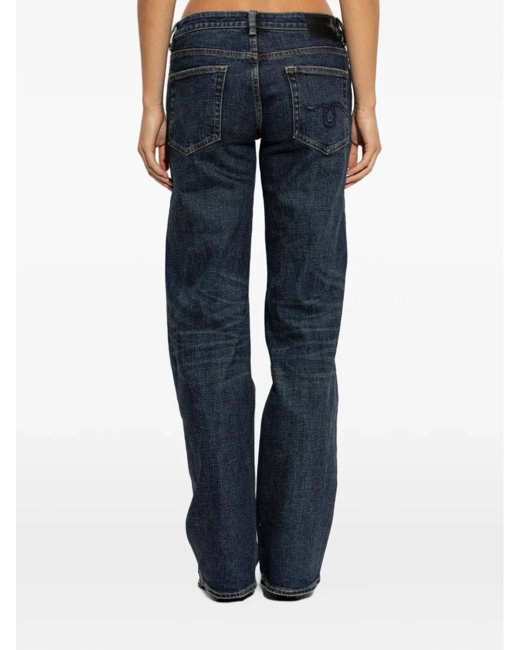 R13 Blue Straight-Leg Jeans