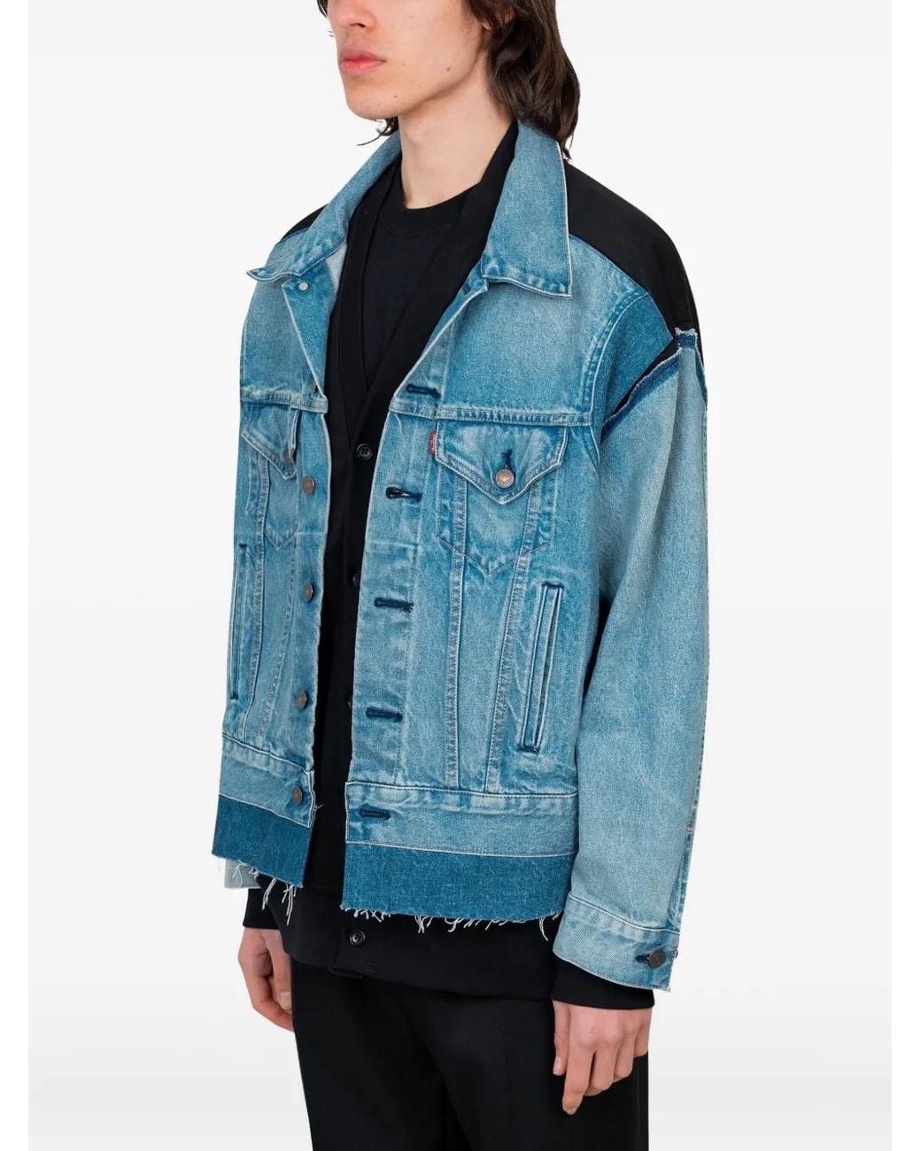 Junya Watanabe Blue Denim Panelled Jacket for men
