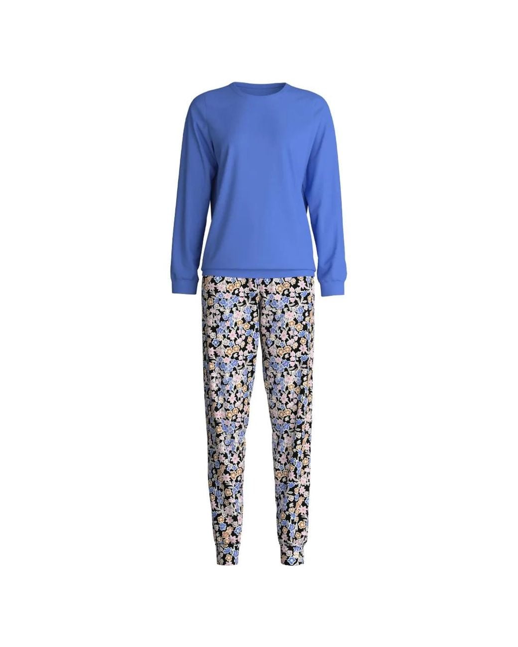 Calida Blue Flower Dreams Cotton Pyjamas