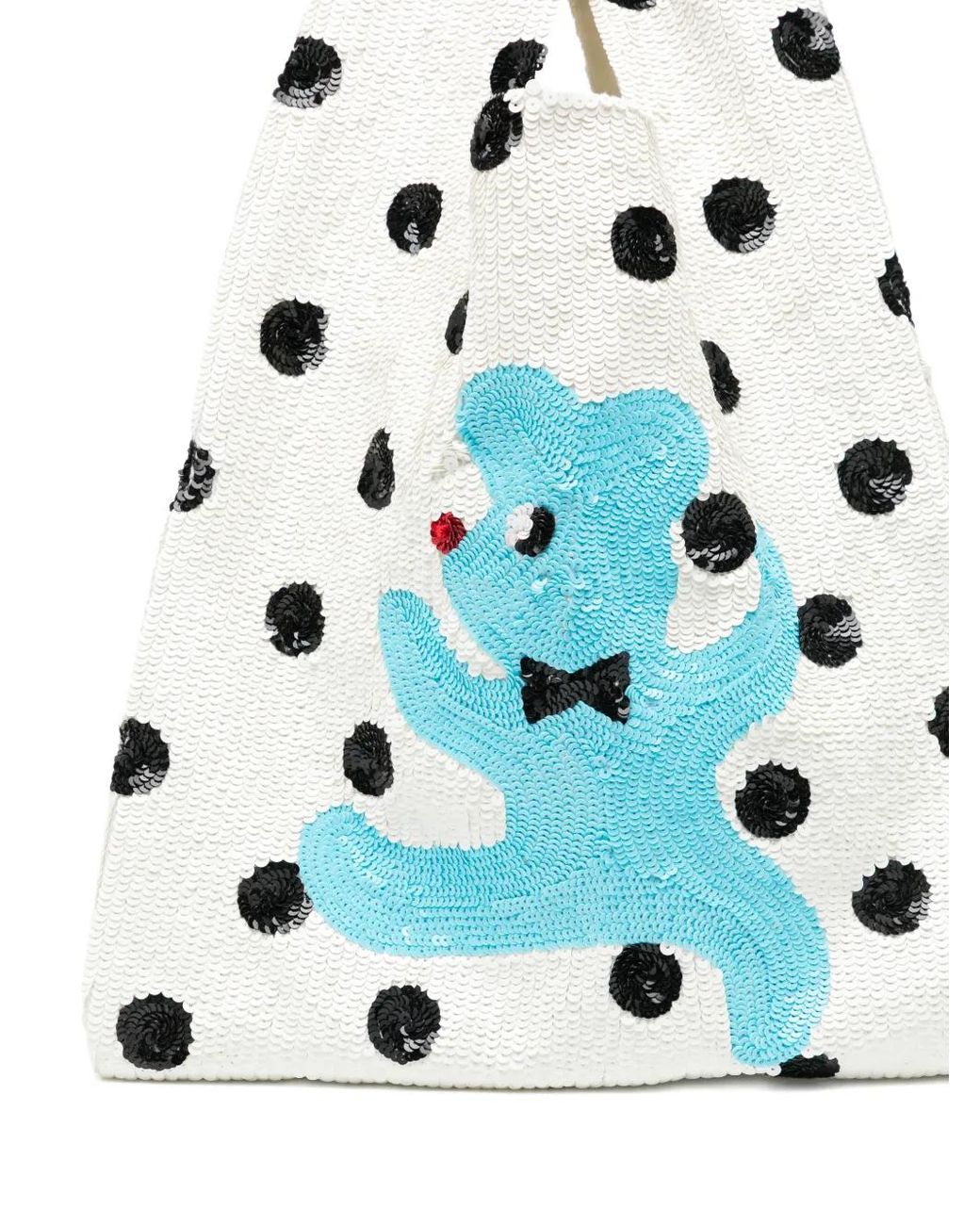 Ashish White Sequin-Embellished Tote Bag
