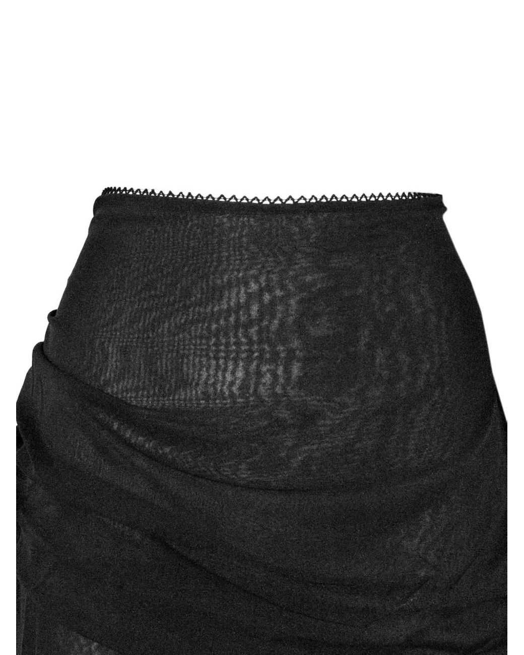 ANDAMANE Asymmetrische Mini-Rok in het Black