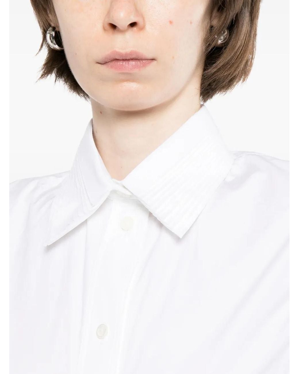 Jil Sander White Helles Popeline-Hemd